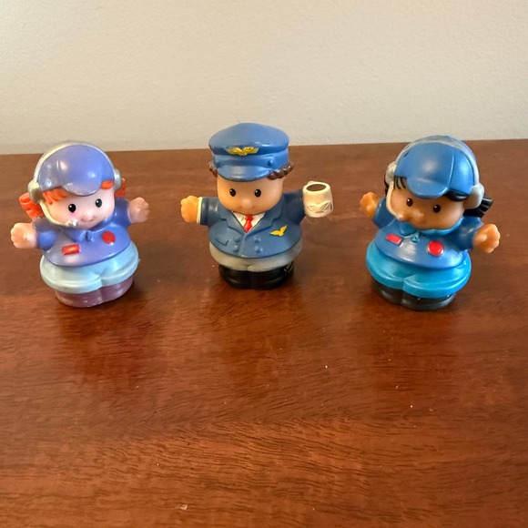 Fisher-Price Other - Fisher Price Little People Pilot Airport Ground Crew Figures Set of 3